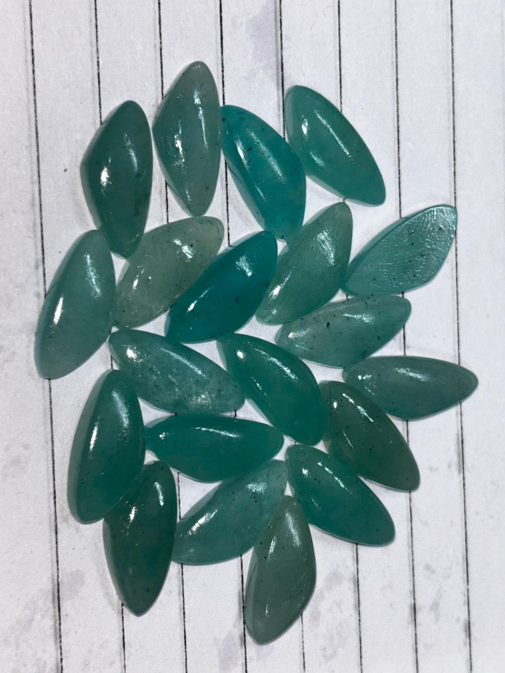 Natural Amazonite Teardrop Cabochons – Polished Gemstone