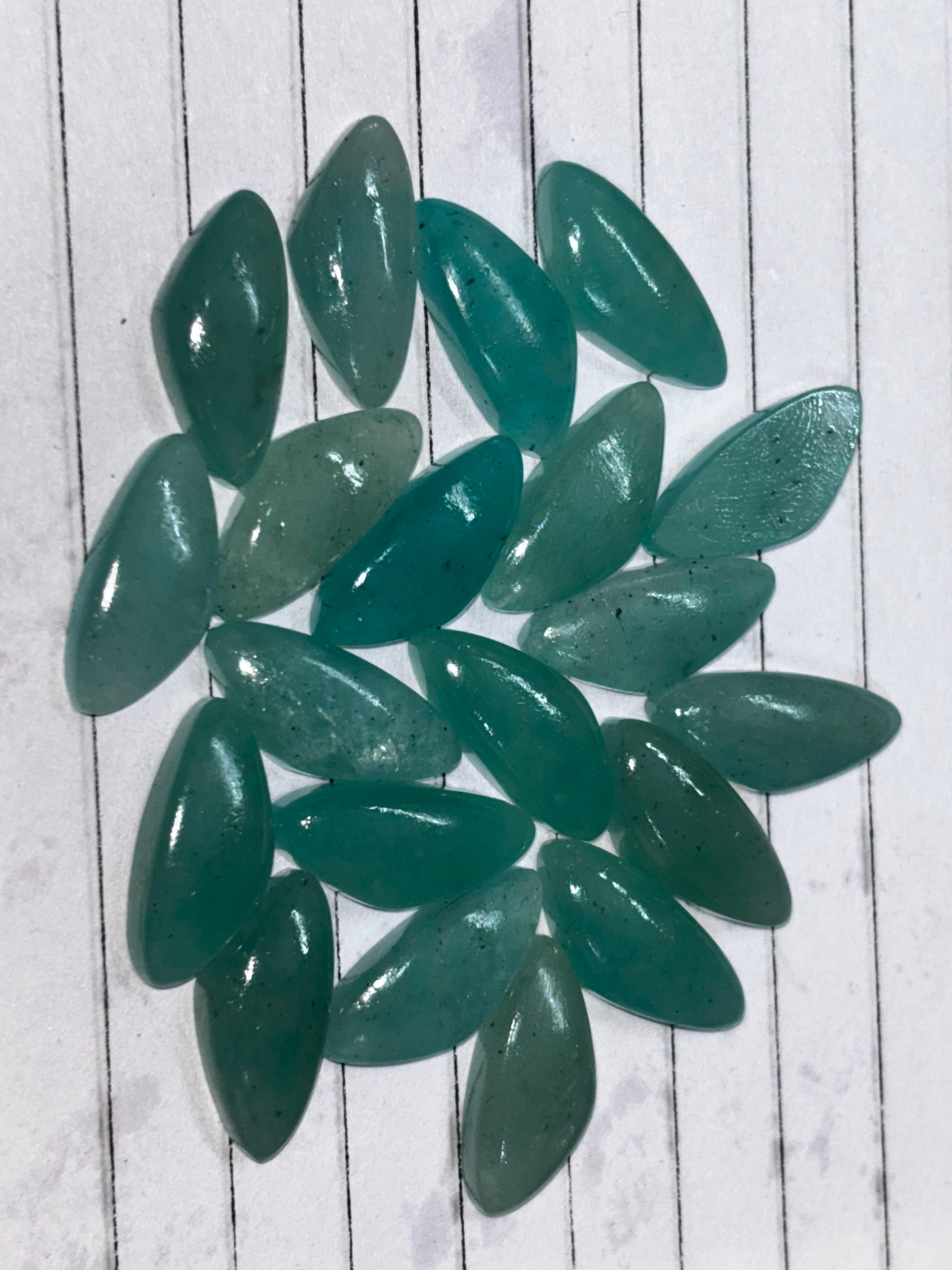 Natural Amazonite Teardrop Cabochons – Polished Gemstone
