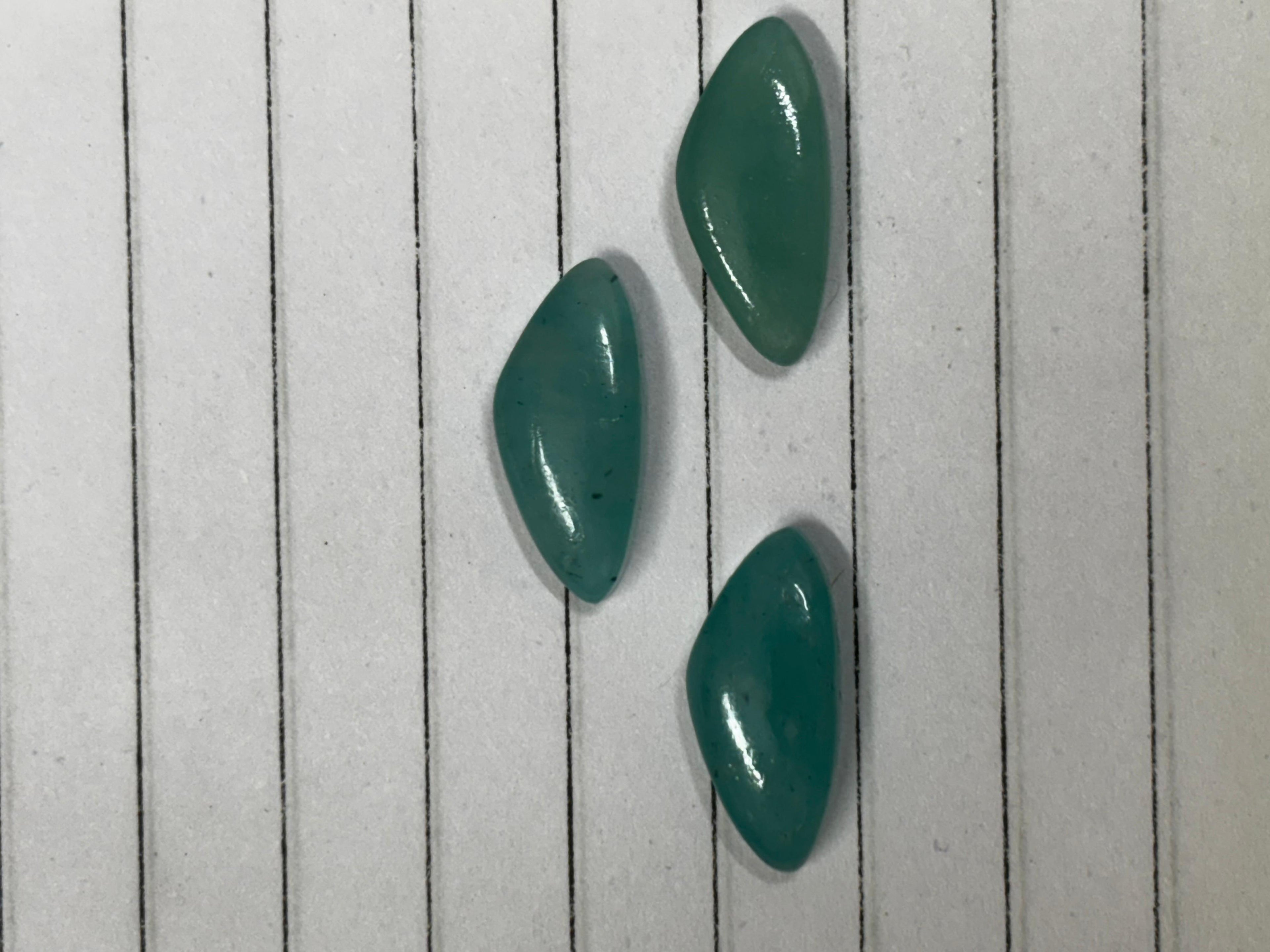 Natural Amazonite Teardrop Cabochons – Polished Gemstone