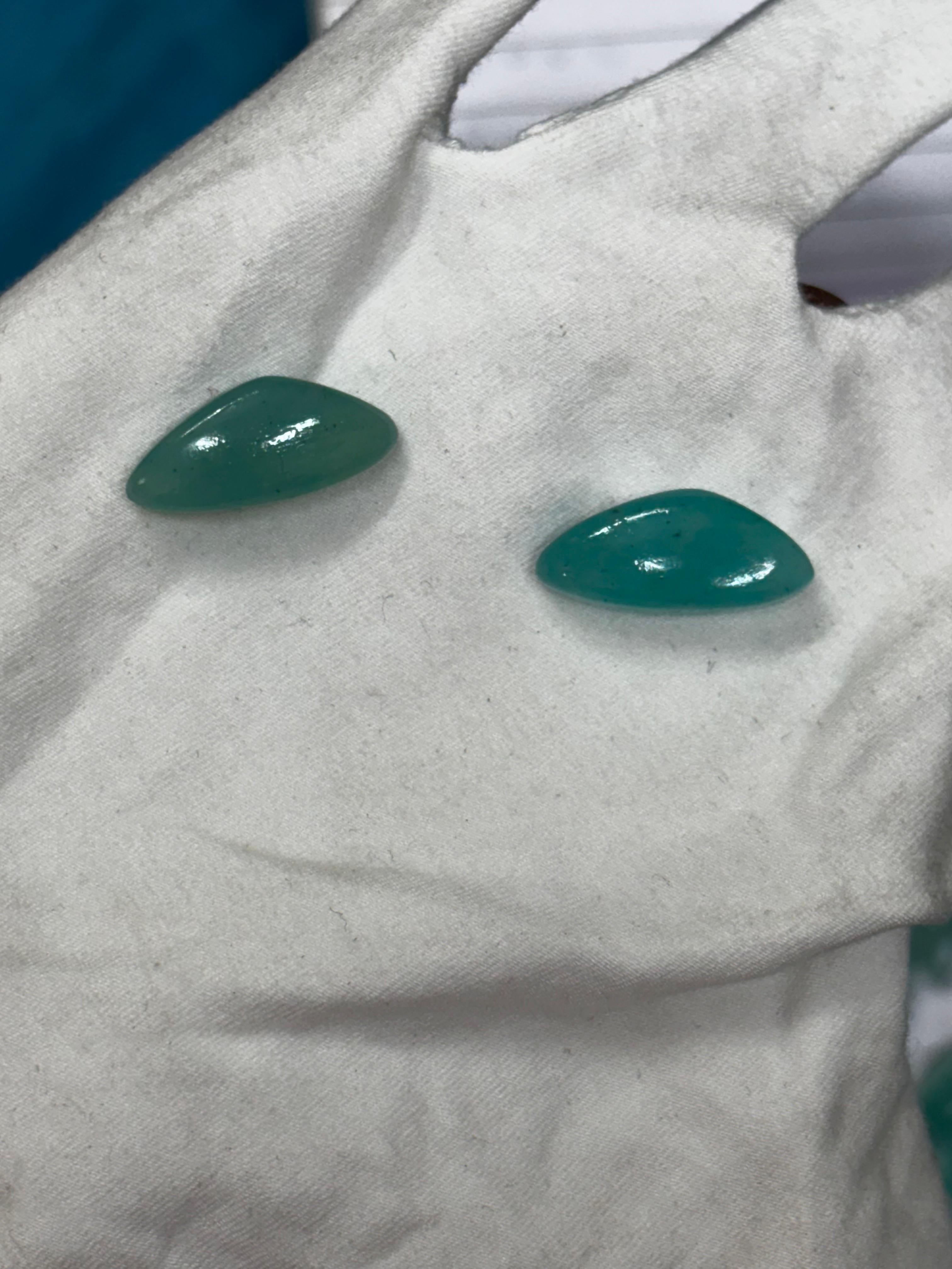 Natural Amazonite Teardrop Cabochons – Polished Gemstone